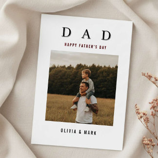 Happy Father’s Day Custom Photo Collage Modern  Holiday Card