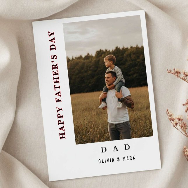 Happy father’s Day Custom Photo Collage trendy Holiday Card (Creator Uploaded)