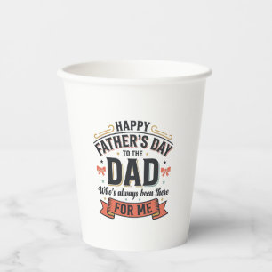 Happy Father’s Day Dad Vintage Typography Paper Cups