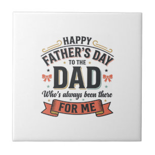 Happy Father’s Day Dad Vintage Typography  Tile