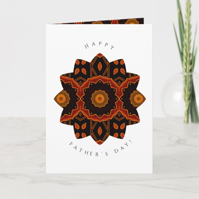 Happy Father’s Day Floral Seal Greeting Card (Front)