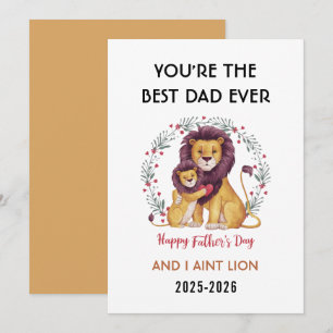 Happy Father’s Day for Dad Cute Lion Holiday Card