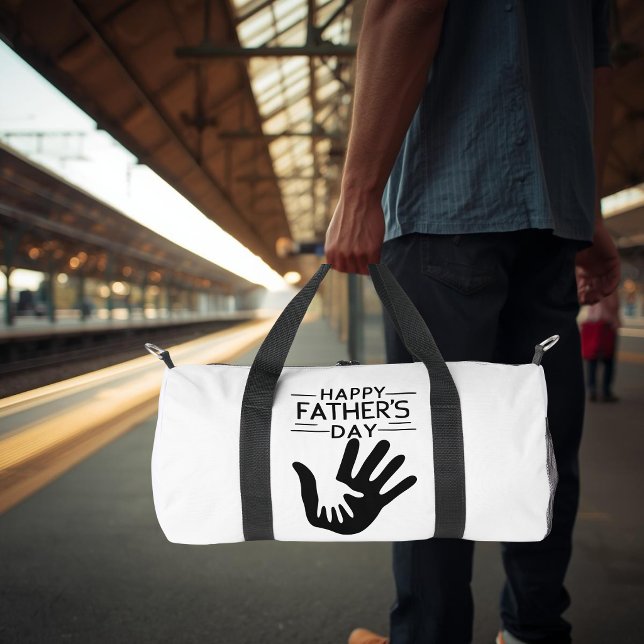 Happy Father’s Day Handprint Small Duffel Bag (Creator Uploaded)
