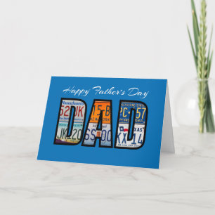 Happy Father ’ s Day License Plates Card