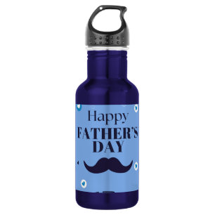 Happy Father’s Day – Moustache & Heart Design 532 Ml Water Bottle