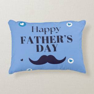 Happy Father’s Day – Moustache & Heart Design Decorative Cushion