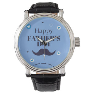 Happy Father’s Day – Moustache & Heart Design Watch