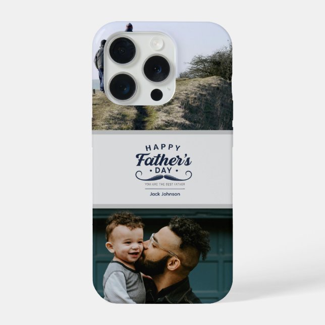 Happy Father’s Day Mustache Tribute Design iPhone Case (Back)