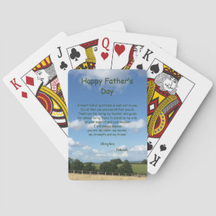 Happy Father’s Day poem design Playing Cards