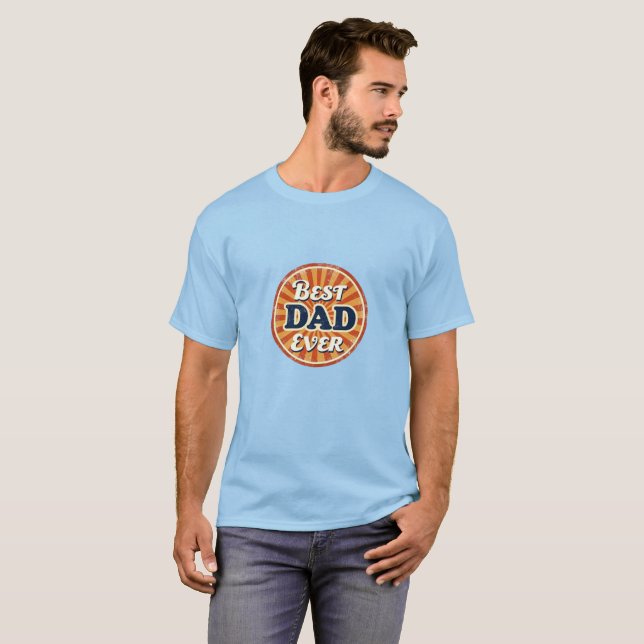 Happy Father’s Day Shirt – Retro Badge (Front Full)