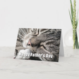 Happy Father’s Day Sleepy Cat Card