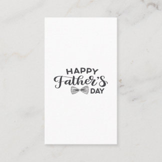 Happy Father’s Day T-Shirt with Elegant Bow Tie  Business Card