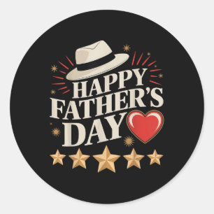 Happy Father’s Day Tees Father Husband Grand Dad V Classic Round Sticker