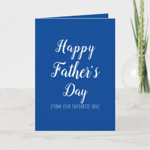 Happy Father's Dad funny favourite son Card