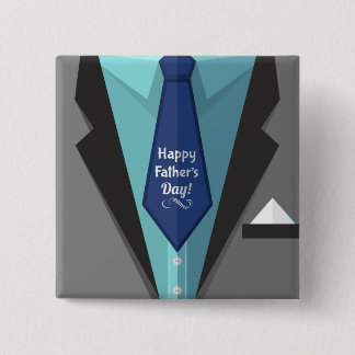 Happy Father's Day 15 Cm Square Badge