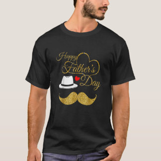 Happy Father's Day 2022 For Men Dad Grandpa Gold L T-Shirt