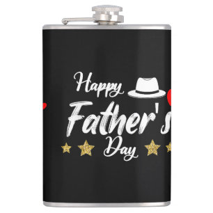 Happy Father's Day 2025 Tshirt for Men Dad Grandpa Hip Flask