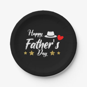 Happy Father's Day 2025 Tshirt for Men Dad Grandpa Paper Plate