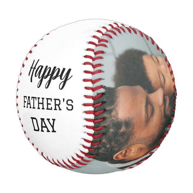 Happy Father's Day 2 Photo Modern  Baseball (Angled)