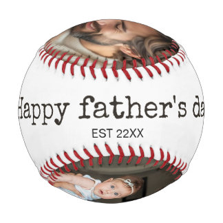 Happy fathers day 2photo elegant custom script baseball