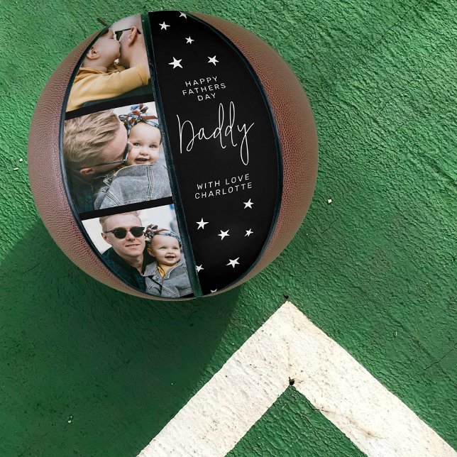 Happy Fathers Day 3 Photo Collage Basketball (Creator Uploaded)