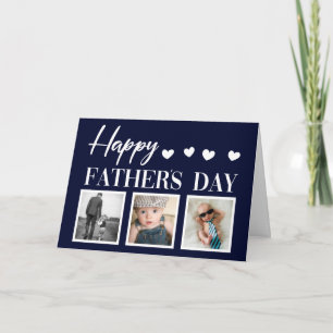 Happy Father's Day 3 Photo Modern Father's Day Car Card