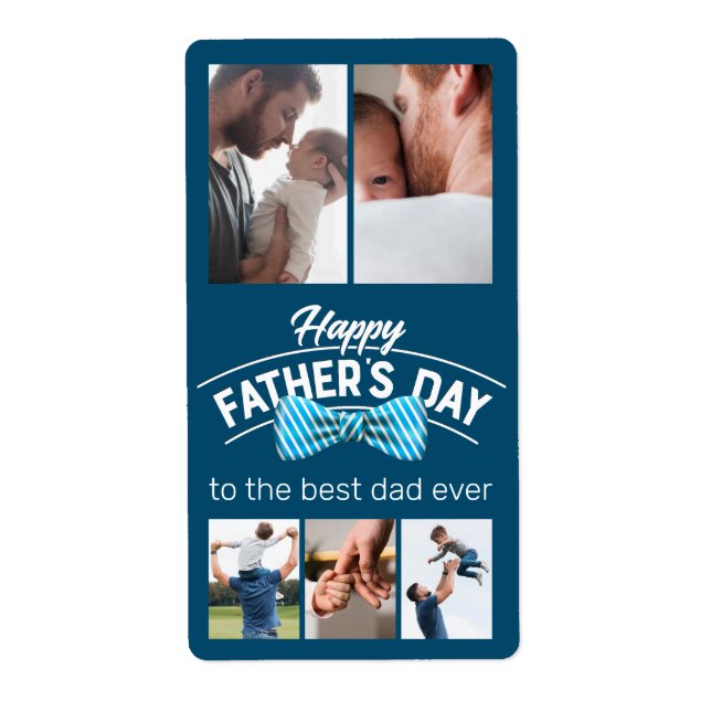 Happy Fathers Day 5 Photo Collage (Front)