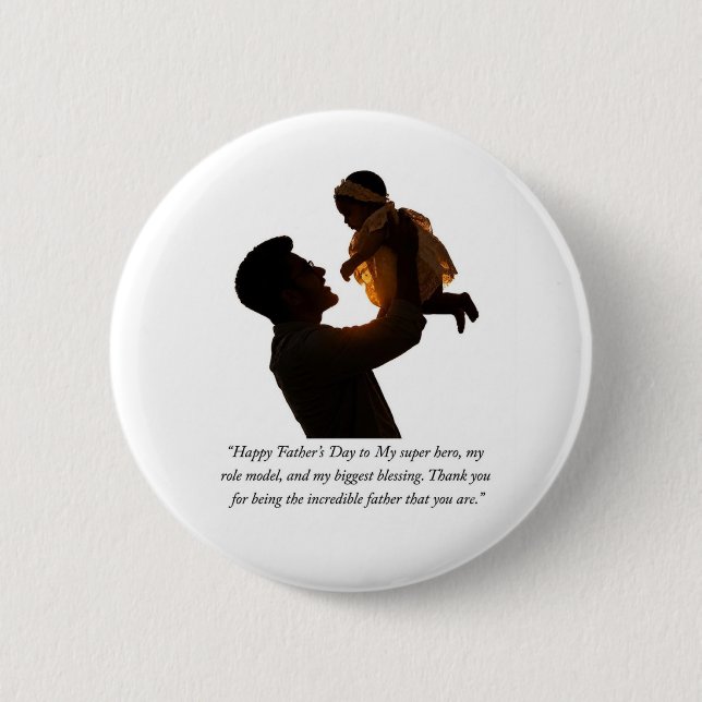 Happy Father's Day 6 Cm Round Badge (Front)