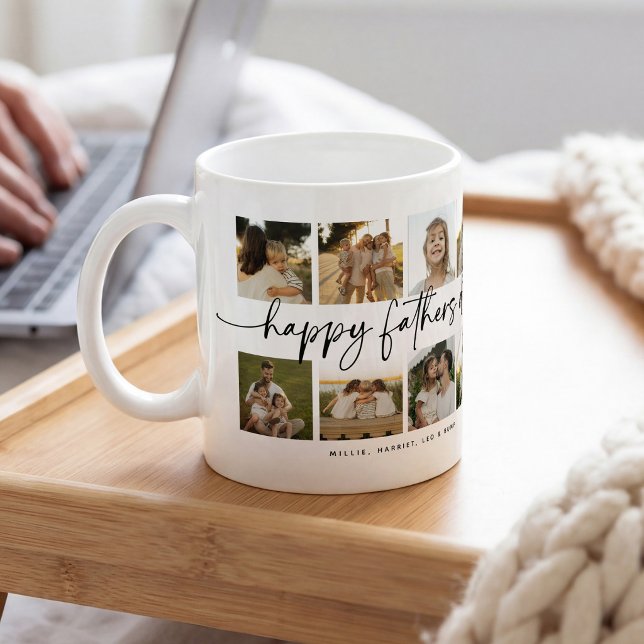 Happy Fathers Day 8 Photo Collage Keepake Coffee Mug (Creator Uploaded)