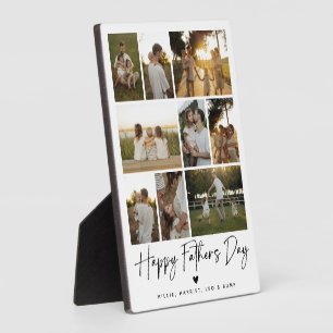 Happy Fathers Day 9 Photo Collage Keepake Plaque