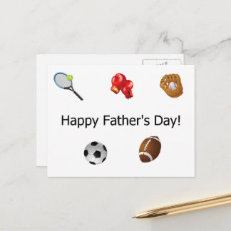 Happy Father's Day All Around Greatest Sports Dad Postcard
