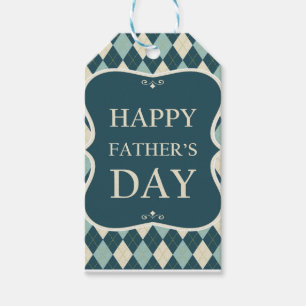 Happy Father's Day, Argyle  Gift Tags