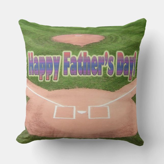 Happy Fathers Day Baseball Cushion (Front)
