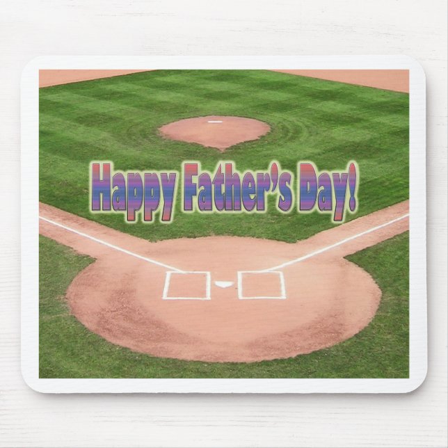 Happy Fathers Day Baseball Mouse Pad (Front)