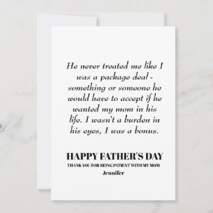 Happy Father's Day: Being Patient with Mum Card