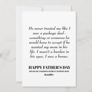 Happy Father's Day: Being Patient with Mum Card 