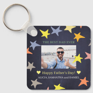 Happy Father's Day best dad ever photo Key Ring
