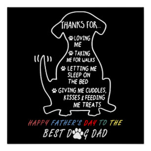 Happy Father's Day Best Dog Dad Poster