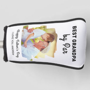 Happy Fathers Day Best Grandpa By Par Custom Photo Golf Head Cover