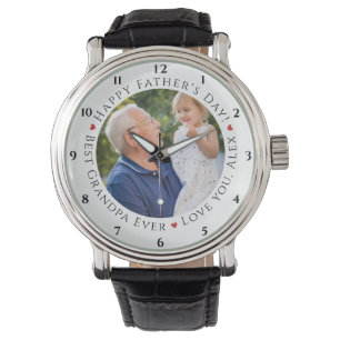Happy Father's Day Best Grandpa Ever Personalised Watch