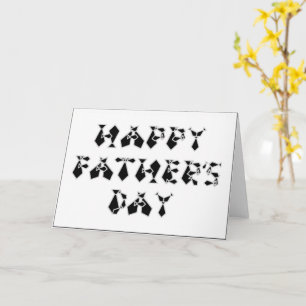 Happy Father's Day Black Filled In Tie Font Card