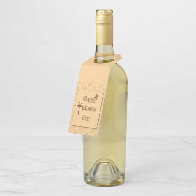 Happy Fathers Day Bottle Tag (Angled)