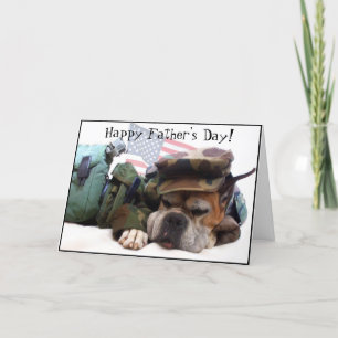 Happy Father's Day Boxer Dog Greeting Card
