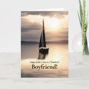 Happy Fathers Day Boyfriend Nautical Sailing  Card