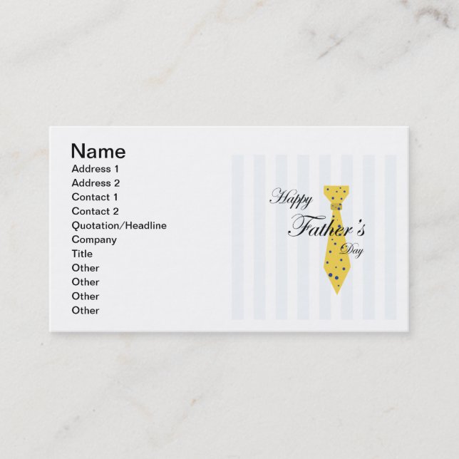 Happy Fathers Day Business Card (Front)