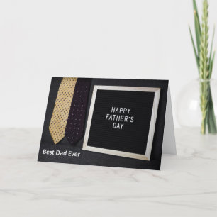 Happy Father's Day Card Best Dad Ever Black