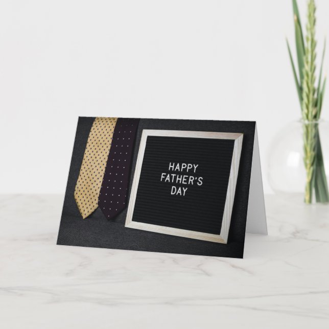 Happy Father's Day Card Classic Black  (Front)