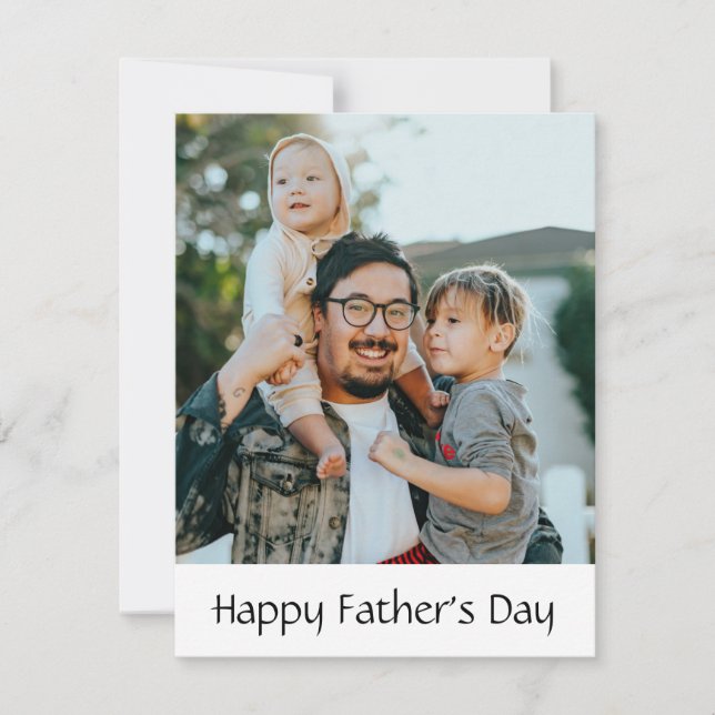 Happy Father's Day Card Custom Personalised Photo (Front)