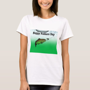 Happy Fathers Day Card fishing boating T-Shirt