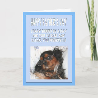 Happy Father's Day Cavalier King Charles Spaniel Card